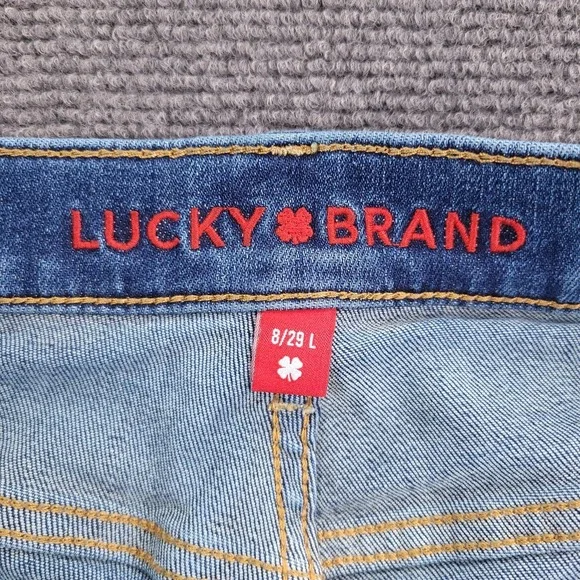 LUCKY BRAND Jeans Size 8/29 Long ZOE High Rise Straight Medium Wash Denim - Picture 5 of 15